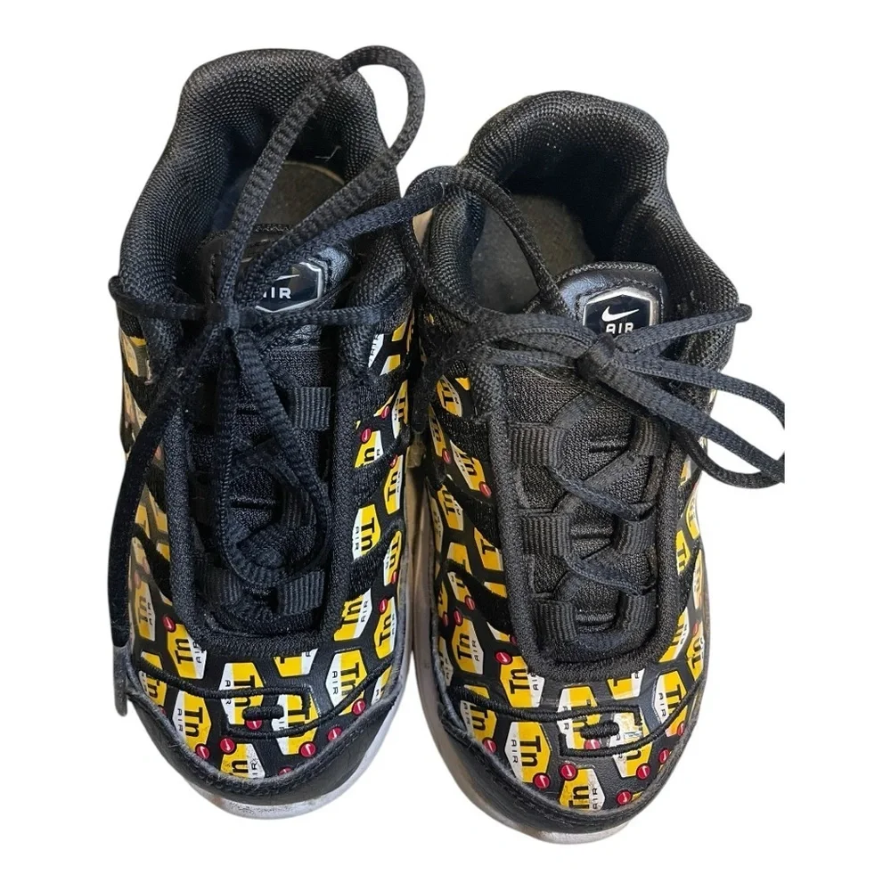 Nike Air Max Plus QS PS BQ1855002 Size 8C Black Gold